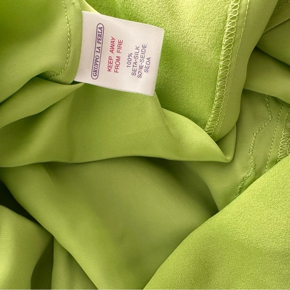 La Perla💚Vintage Lime Green Maxi Slip Dress - Picture 14 of 16